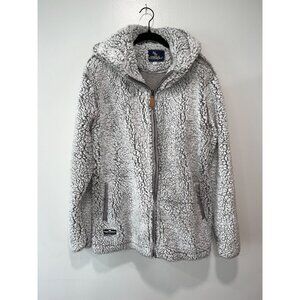 Simply Southern Womens Hooded Sherpa‎ Jacket M Gray